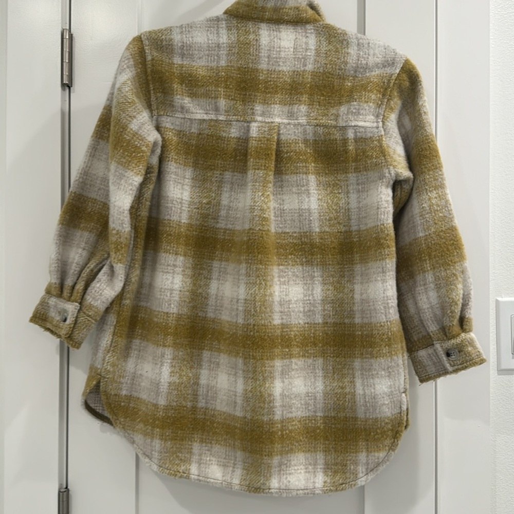 Zara Yellow Plaid Shacket Button Up - Picture 7 of 9